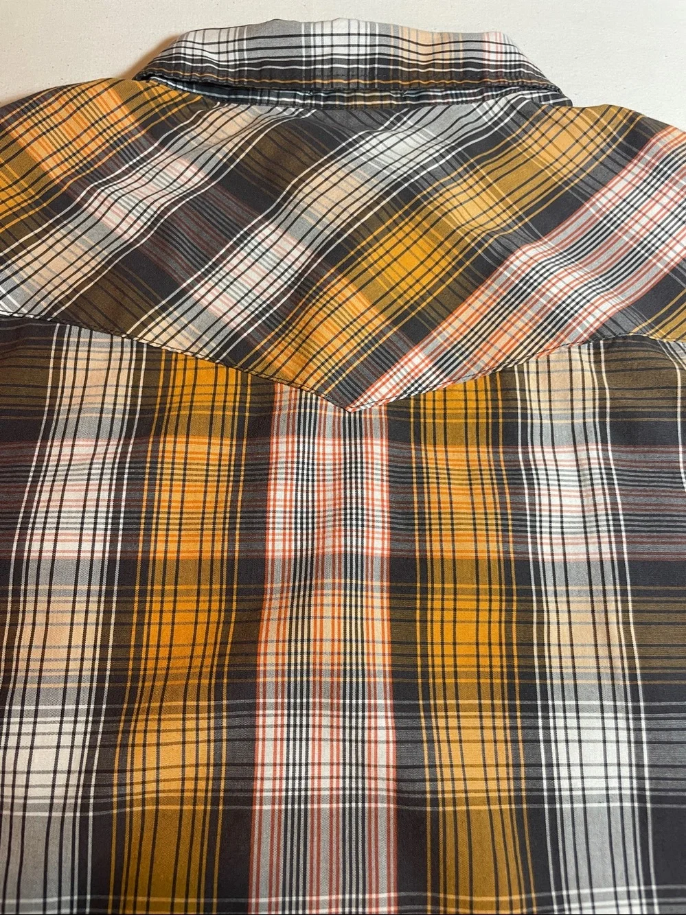 Levi's Short Sleeve Plaid Button-Down Shirt in Yellow, Black and White